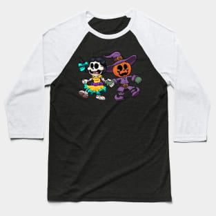 Halloween And Day Of The Dead Baseball T-Shirt